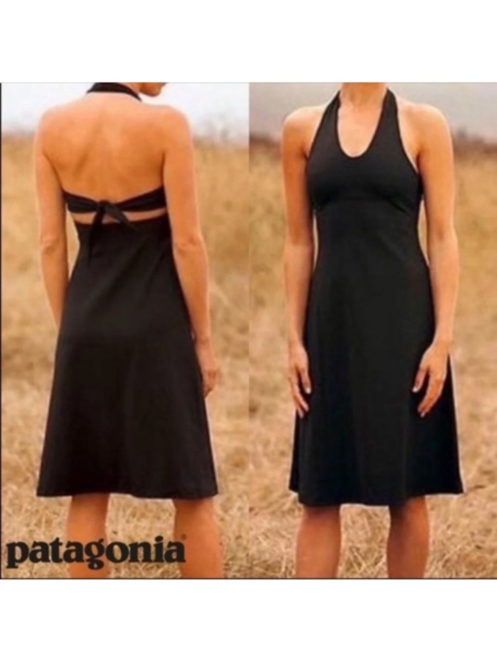 Patagonia Black Halter Dress, Small